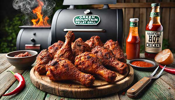 Delicious Smoked Nashville Hot Chicken Drumsticks