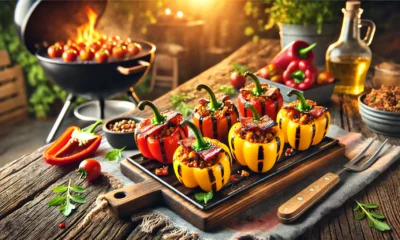 Grilled Stuffed Sweet Mini Peppers