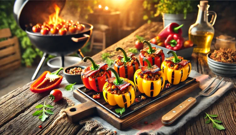 Grilled Stuffed Sweet Mini Peppers