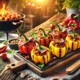 Grilled Stuffed Sweet Mini Peppers