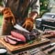 Expert trimming beef brisket for perfect BBQ