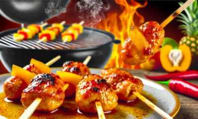 Weber Kettle Grill Mango Habanero Chicken Lollipops