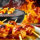 Weber Kettle Grill Mango Habanero Chicken Lollipops