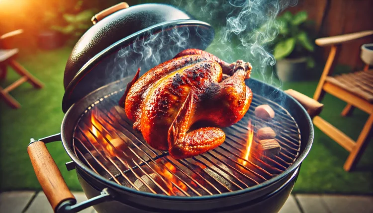 Weber Kettle Smoked BBQ Chicken.