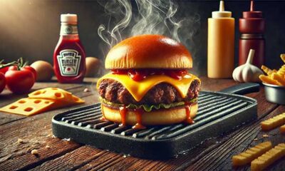 Ben Forte's Smashburgers with crispy edges