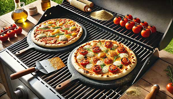 How to grill pizza using a pizza stone and grill grates