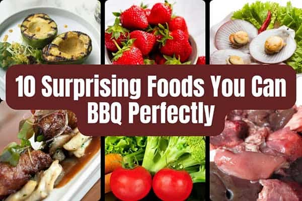 Plate of easy BBQ foods grilled to perfection.