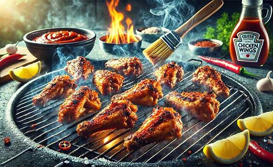 Grilled chicken wings