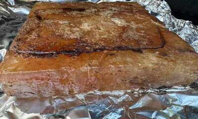 Himalayan salt block care with cleaning on a grill