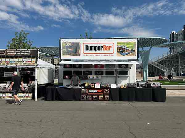 The Bumper Bar booth showcasing a portable bar system at 2025 Rib Cook-Off