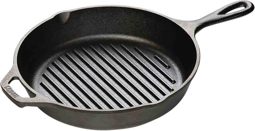 Lodge Cast Iron Grill Pan for heat management