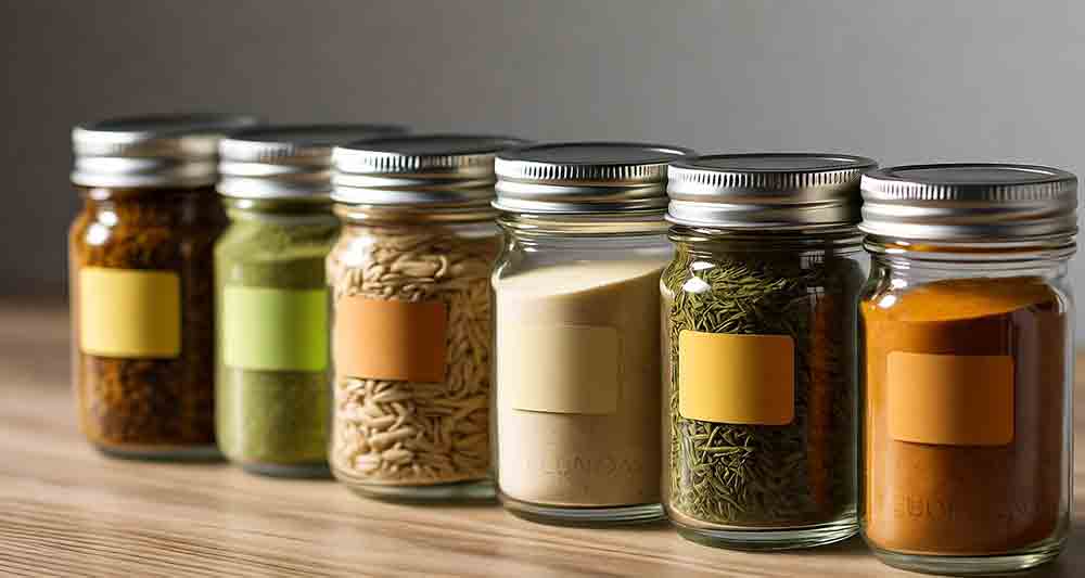 Hero assortment of best bbq rubs jars on wooden table, showcasing versatile blends for brisket, ribs, and chicken bark mastery