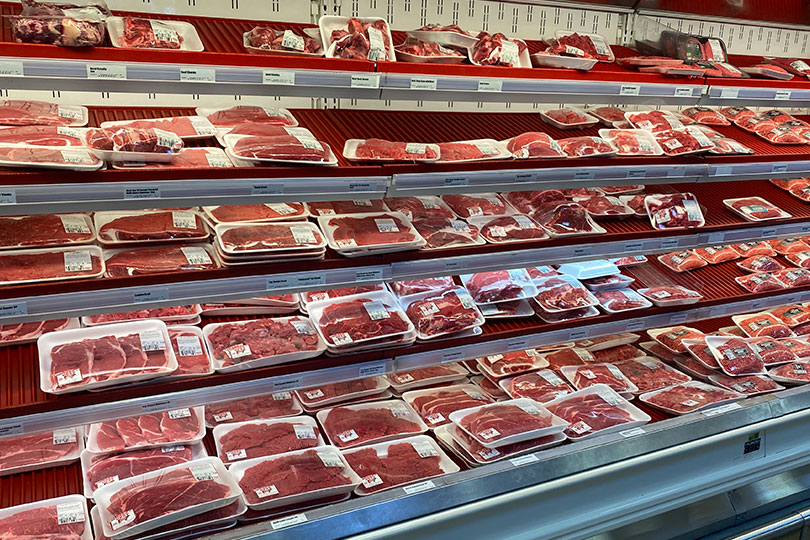 Beef on the grocery store shelf image courtesy of the Texasfarmbureau - Popular BBQ Beef on the grocery store shelf image courtesy of the Texasfarmbureau