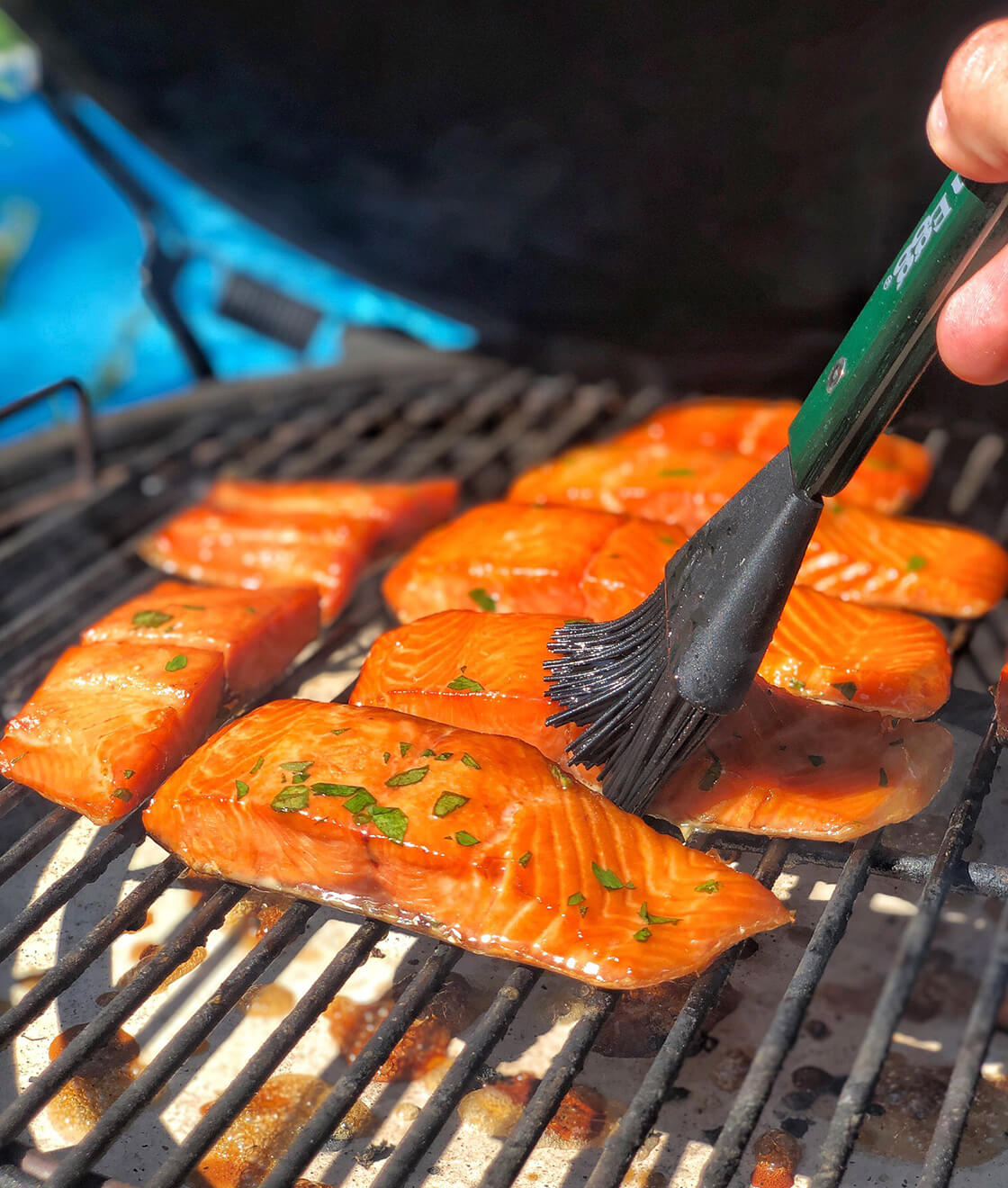 Bourbon smoked salmon on the big green egg image courtesy of big green egg - Popular BBQ Bourbon smoked salmon on the big green egg image courtesy of big green egg