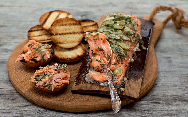 Smoked salmon cooked on big green egg image courtesy of the green egg - Popular BBQ Smoked salmon cooked on big green egg image courtesy of the green egg